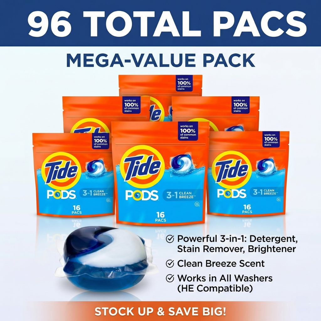 Tide 3 in 1 Clean Breeze x 96 Laundry Pods