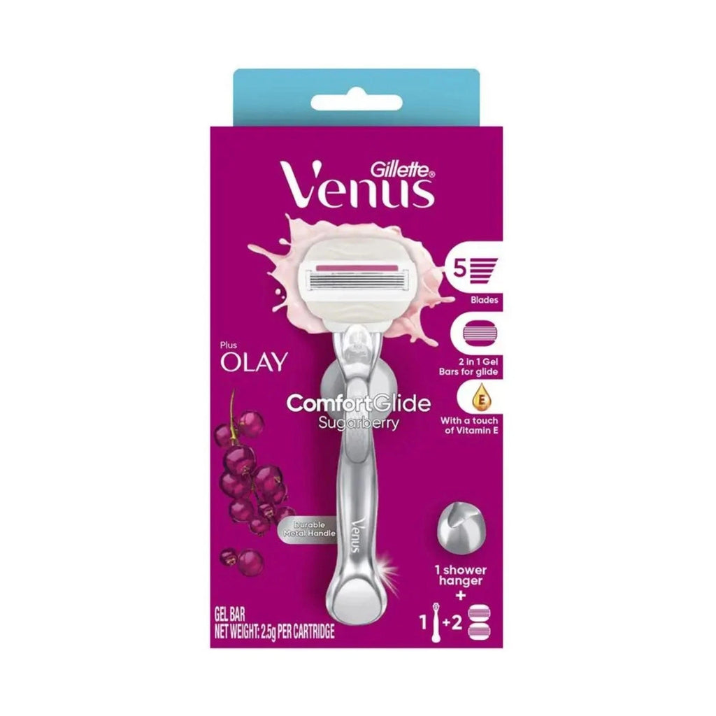 Gillette Venus ComfortGlide Sugarberry with Olay Women's Razor + 2 Blade Refills