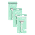 Gillette Venus Smooth Sensitive Handle & 2 Cartridges x3