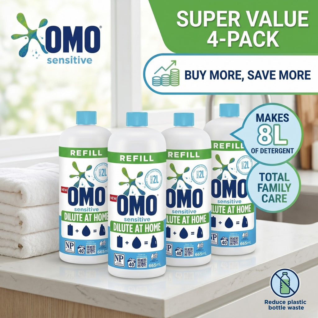 OMO Sensitive Laundry Liquid 665mL x4