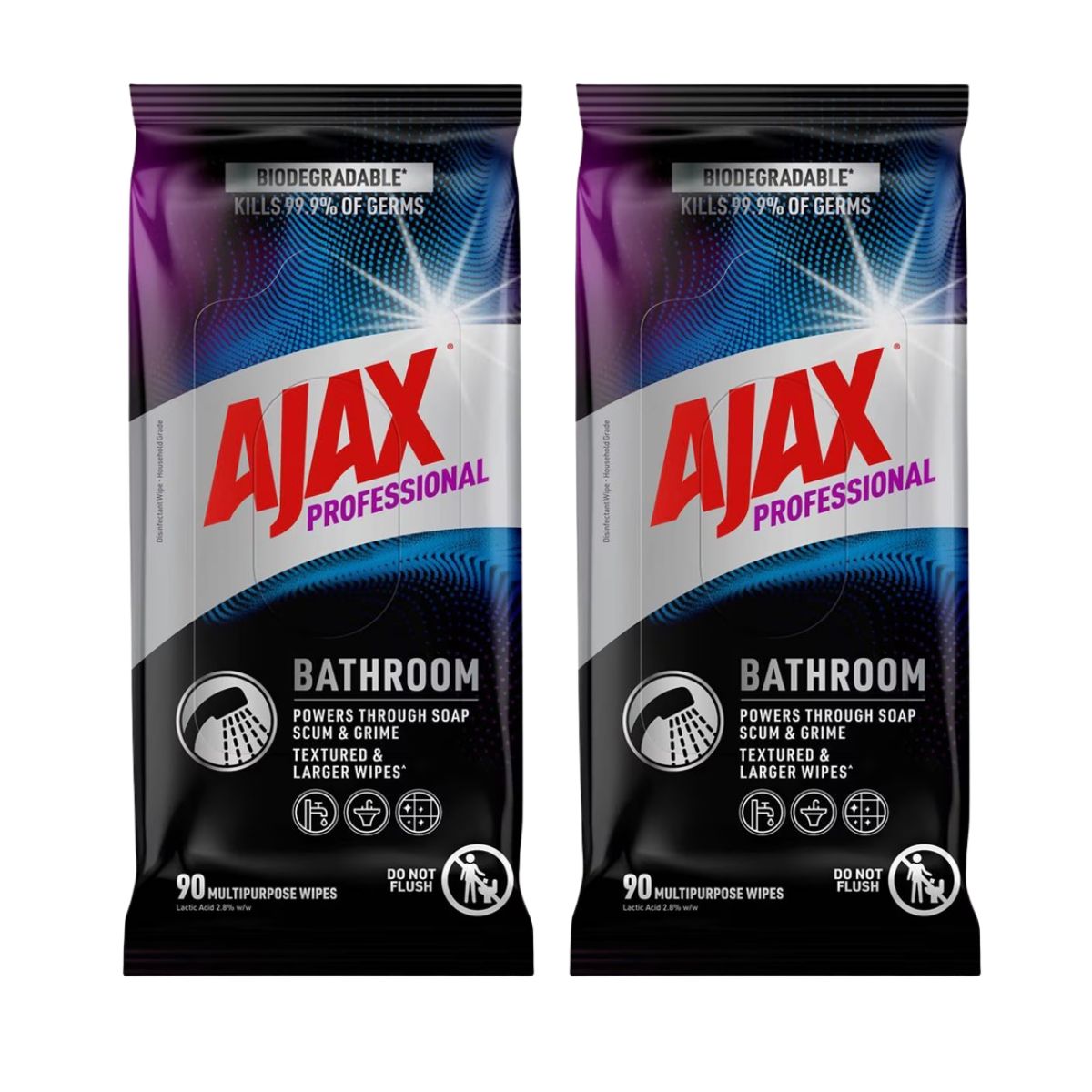 Ajax Professional Bathroom Wipes 90pk x2