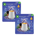 Air Wick Essential Mist Diffuser Peace Lavender Eucalyptus Sage 20mL x2