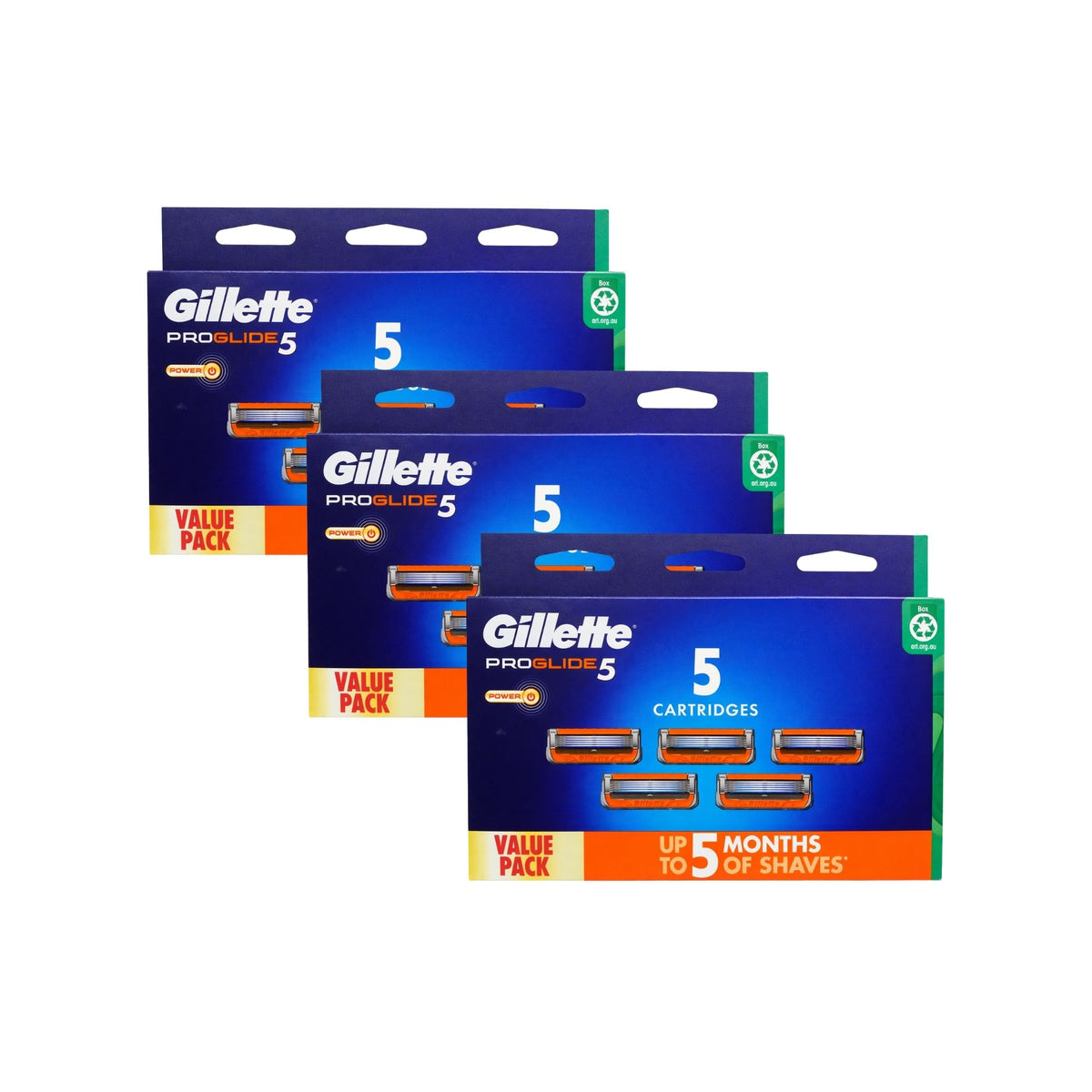 Gillette Pro Glide 5 Cartridges 5pk x3