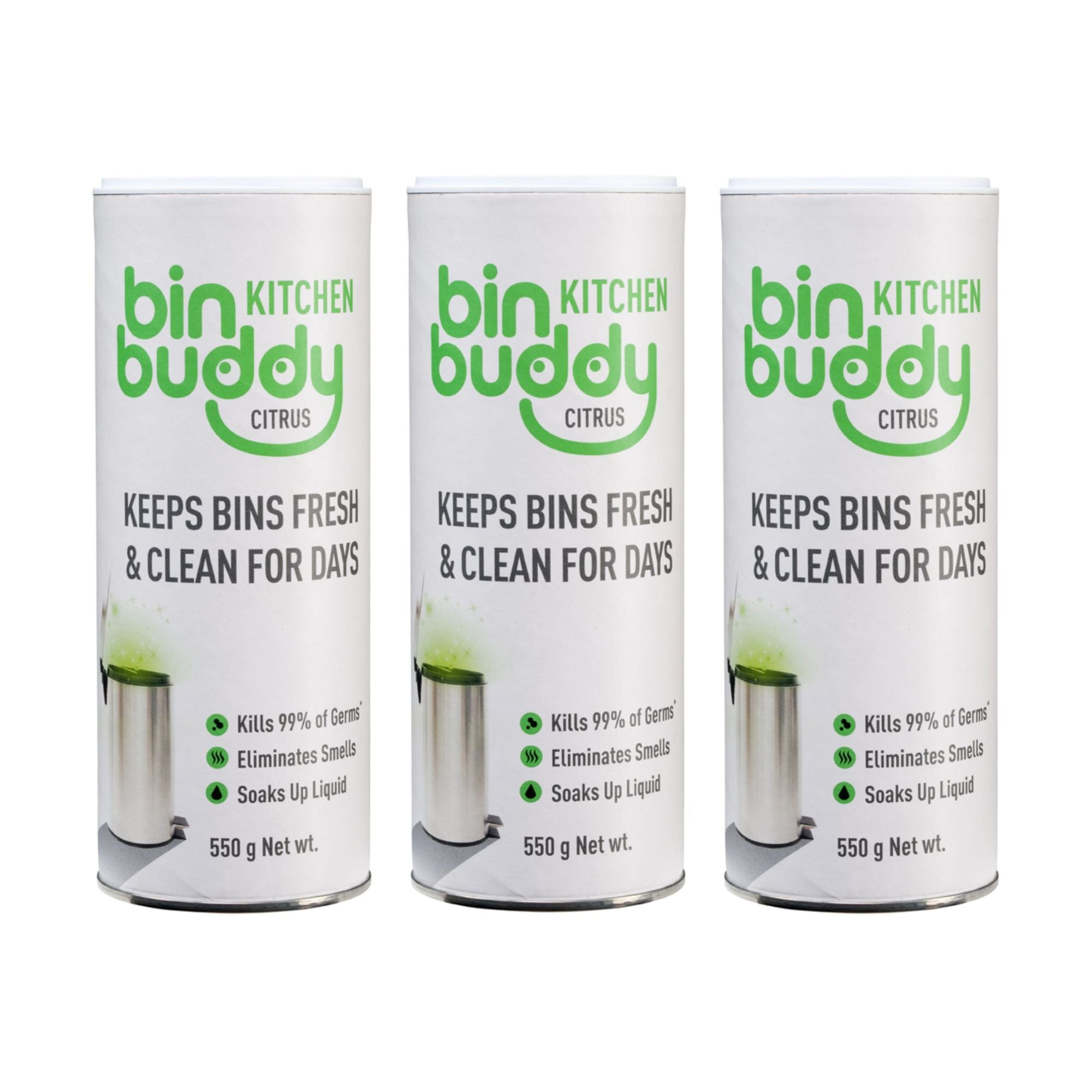 Bin Buddy Citrus 550g Power x3