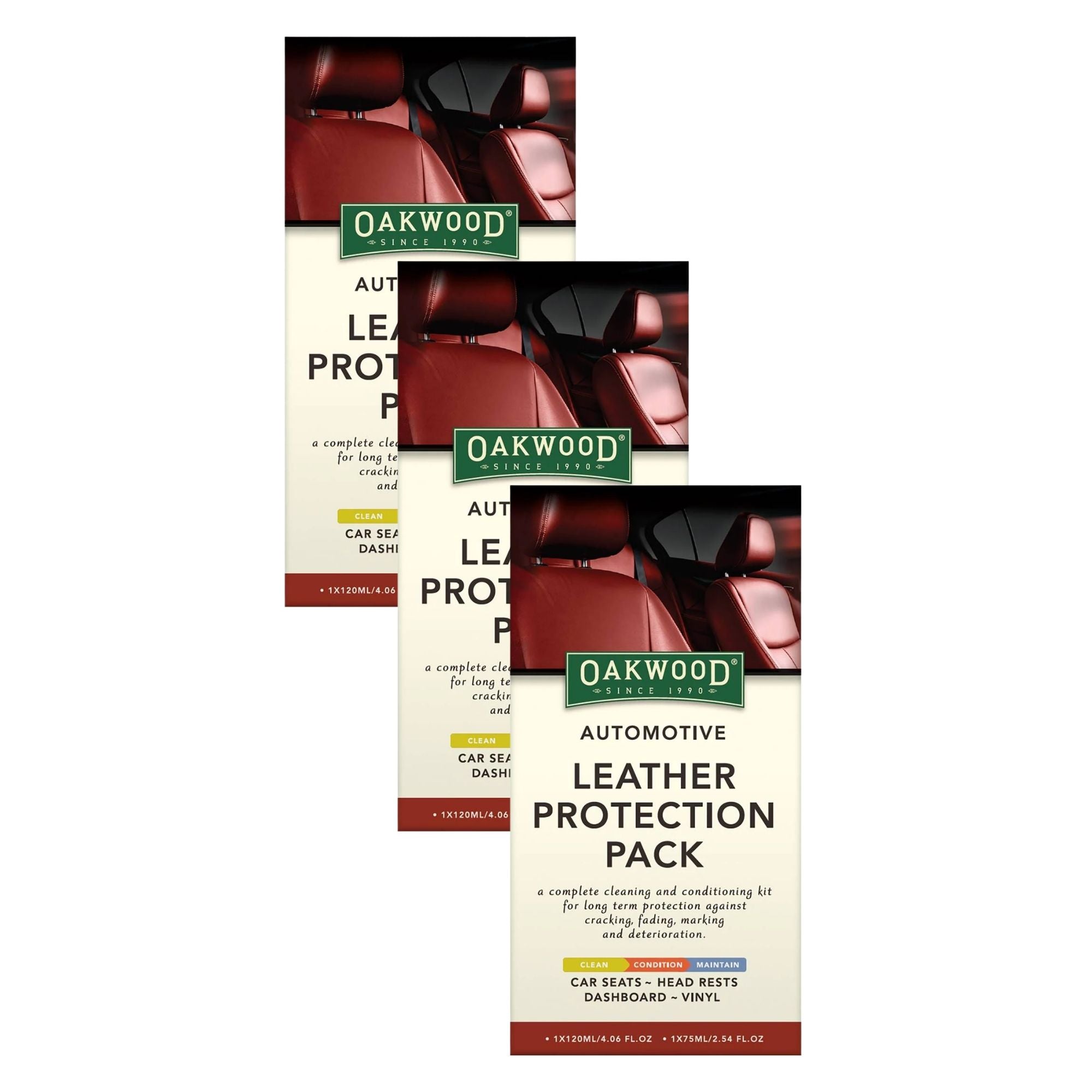 Oakwood Leather Protection 4pc Pack x3