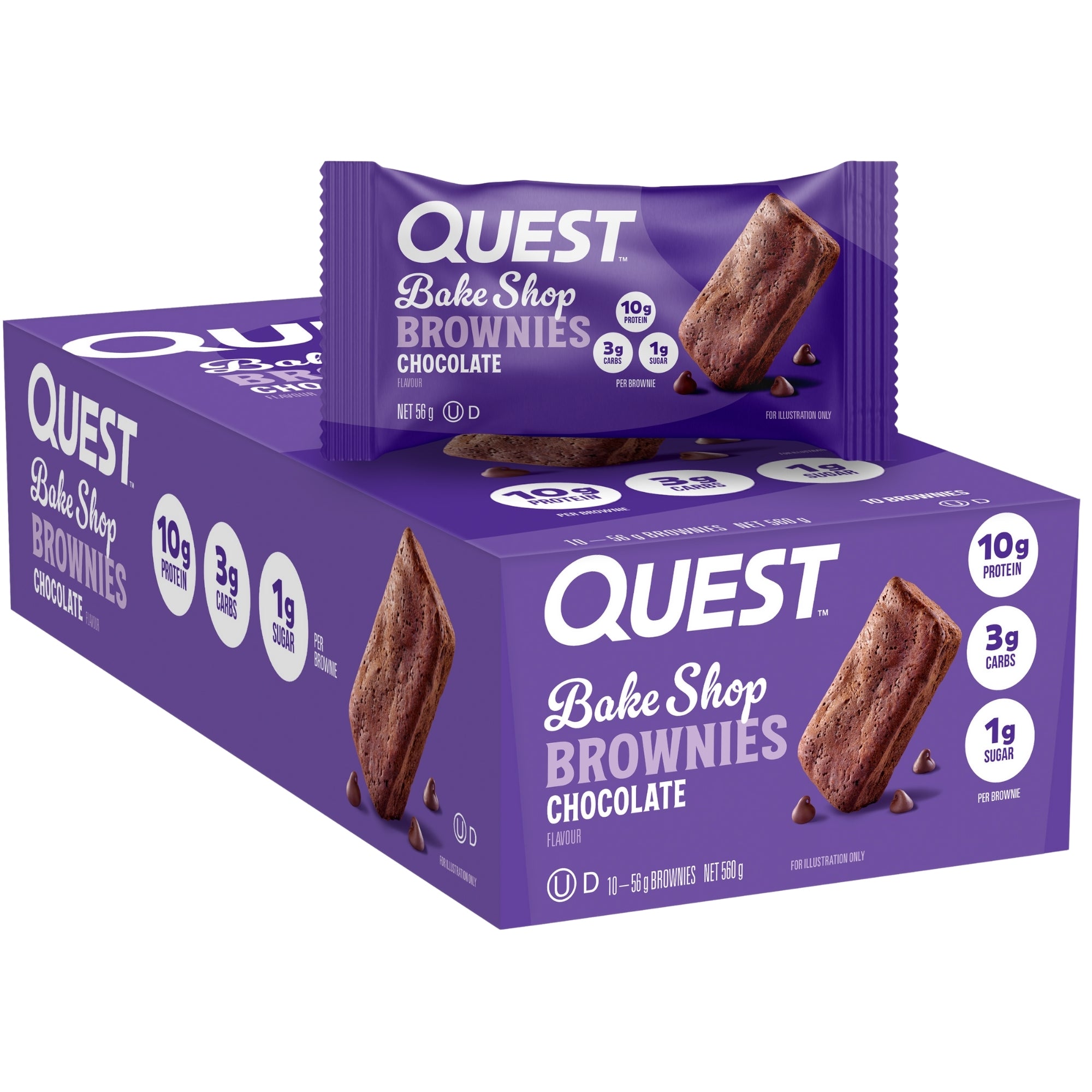Quest Bake Shop Brownie Protein Bars 10x56g