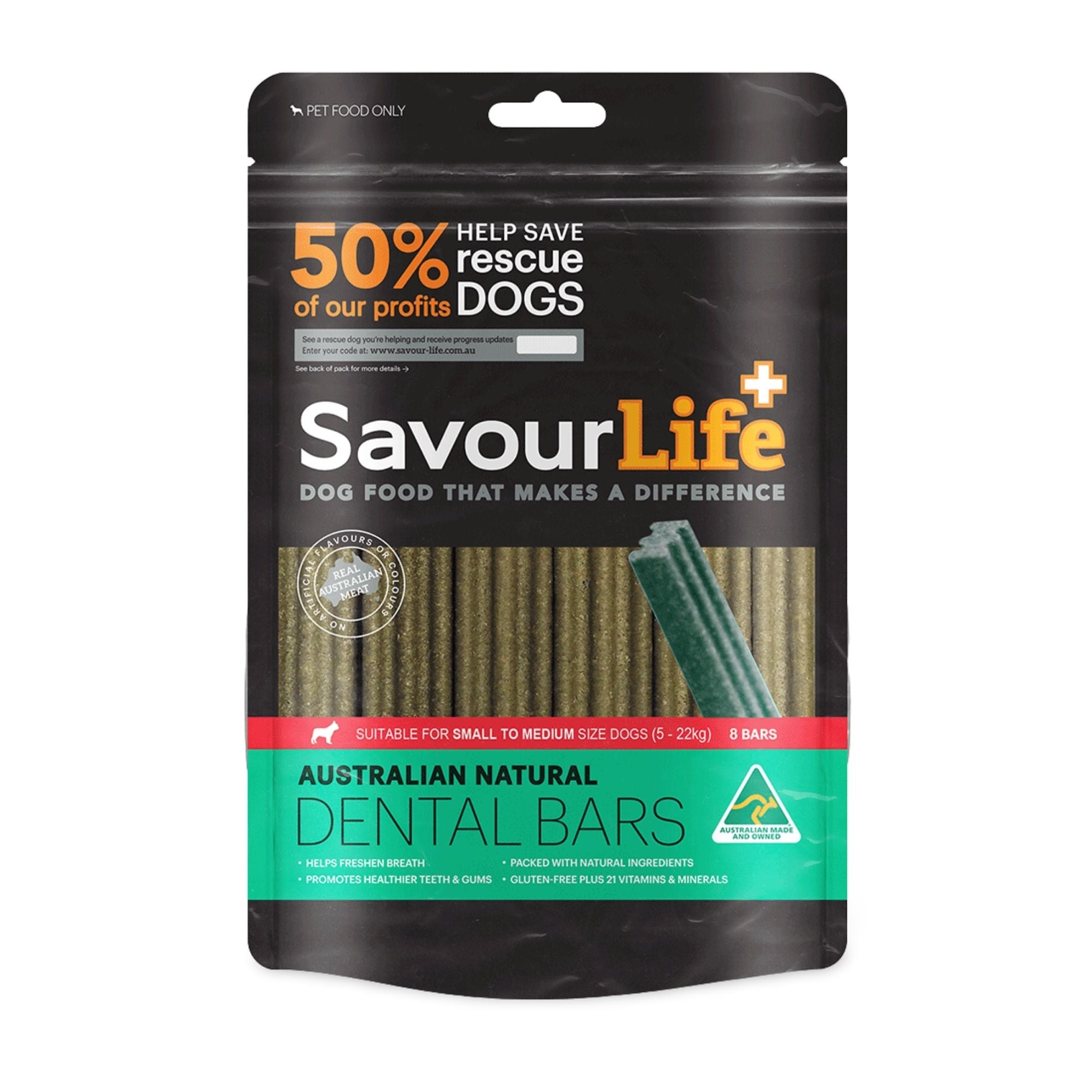 Savourlife Small & Medium Australian Natural Dental Bars 8pk