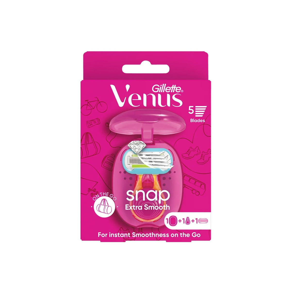 Gillette Venus Extra Smooth Includes Mini Handle & Travel Case