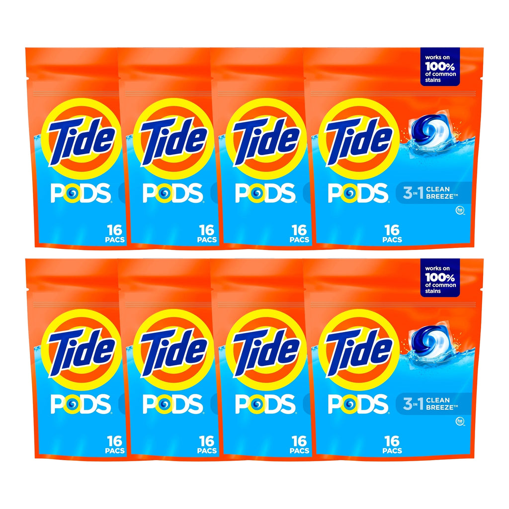 Tide 3 in 1 Clean Breeze x 128 Laundry Pods