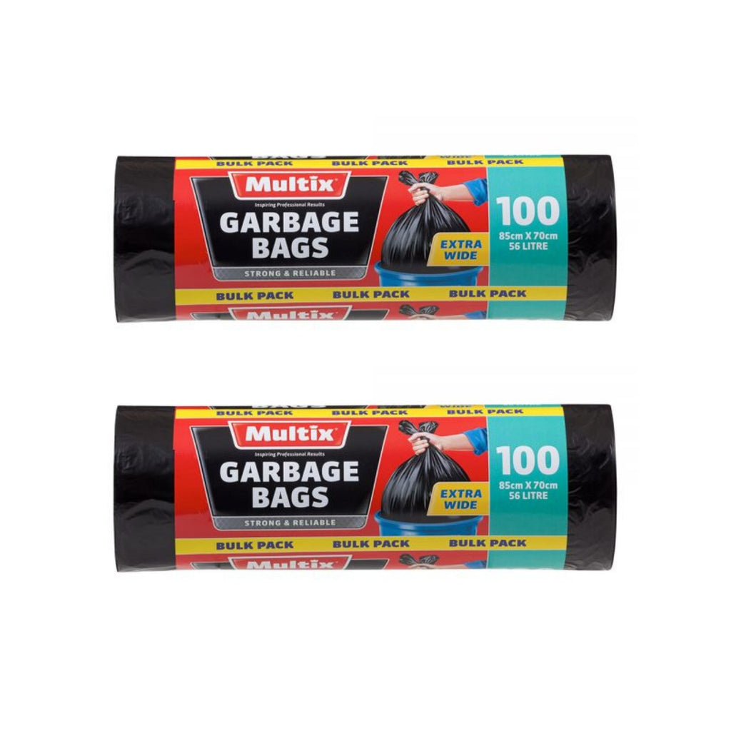 Multix 56L Garbage Bags 100pk x2