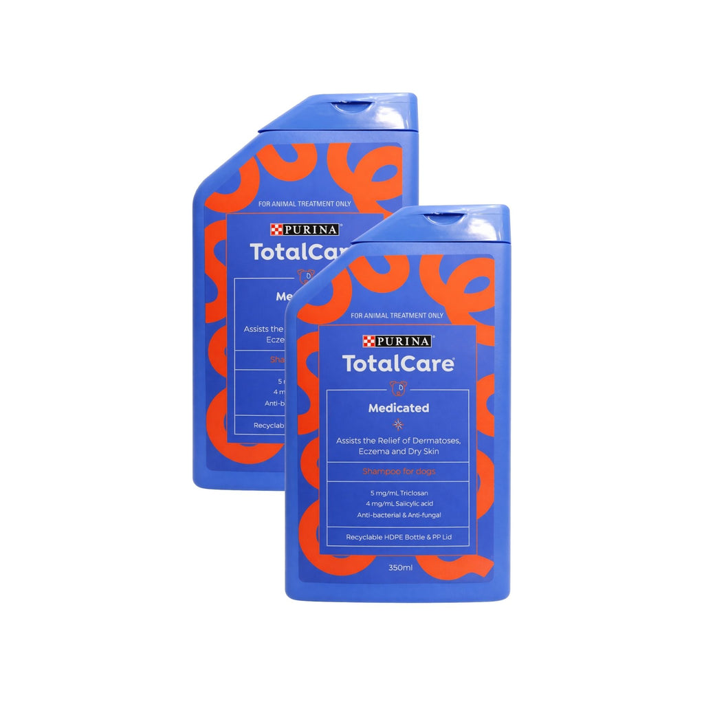 Purina 350ml Total Care Medicated Dog Shampoo  x2