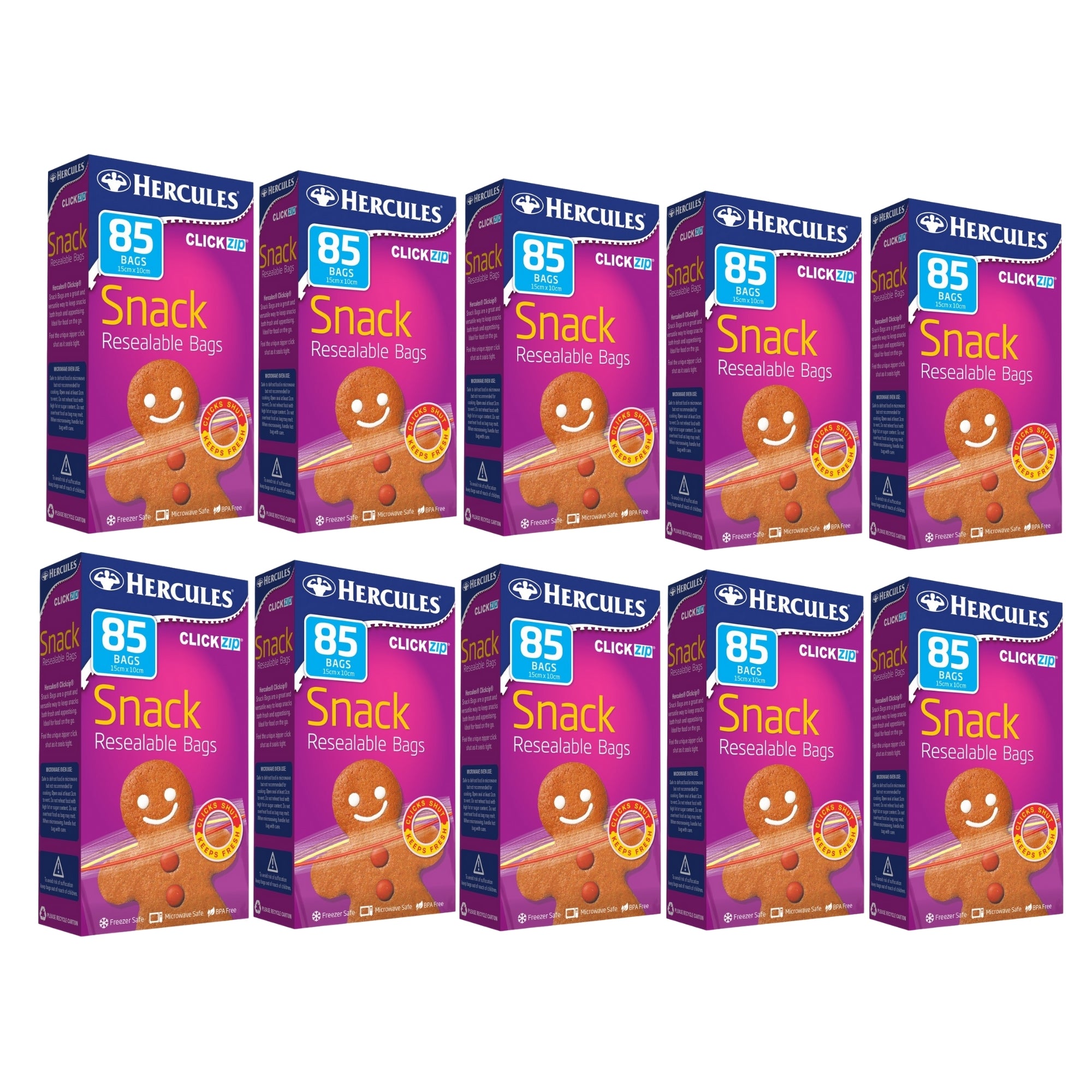 Hercules Snack Bags 85pk x10