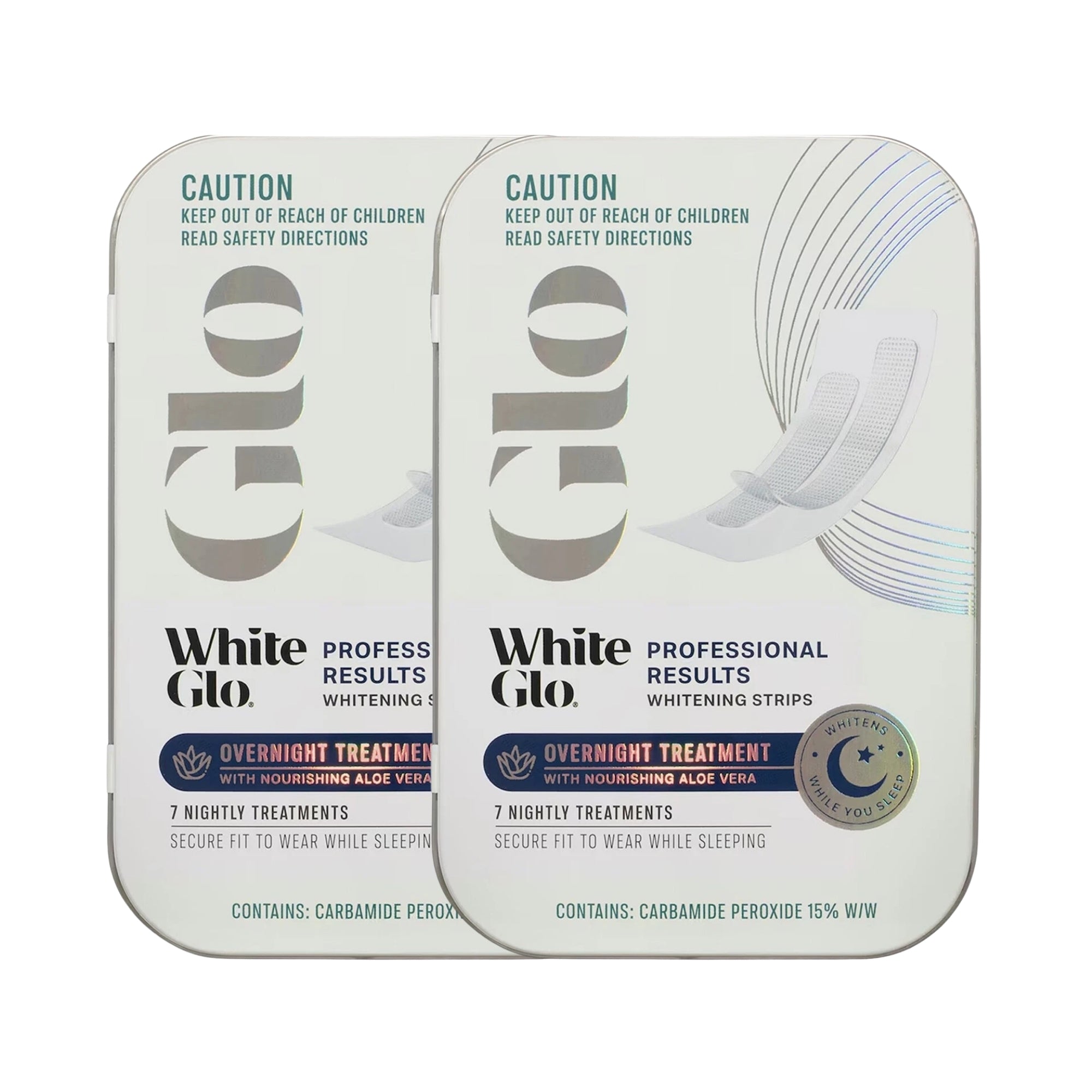 WhiteGlo Overnight Treatment Strips x2