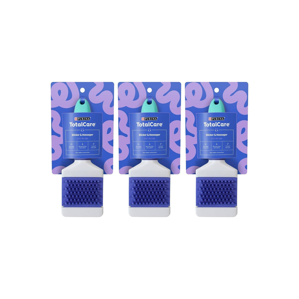 Purina Cat 2 in 1 Slicker & Massager x3