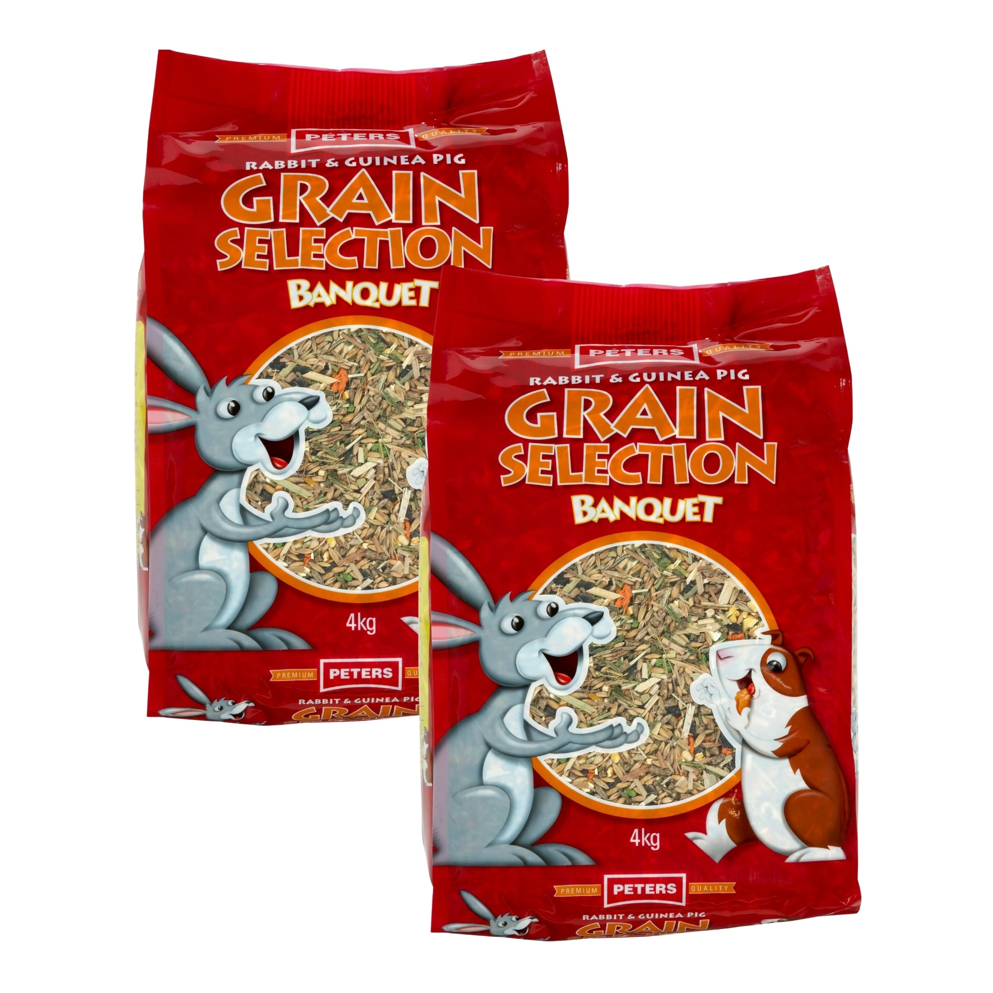 Peters Rabbit & Guinea Pig Grain Selection 4Kg x2