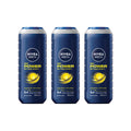 Nivea Men 500ml Power Fresh Shower Gel x3