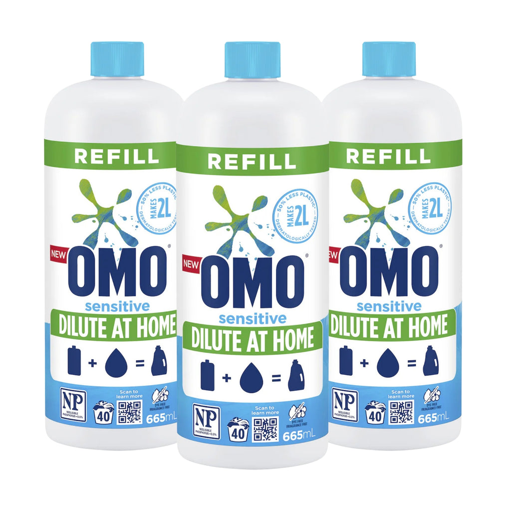 OMO Sensitive Laundry Liquid 665mL x3