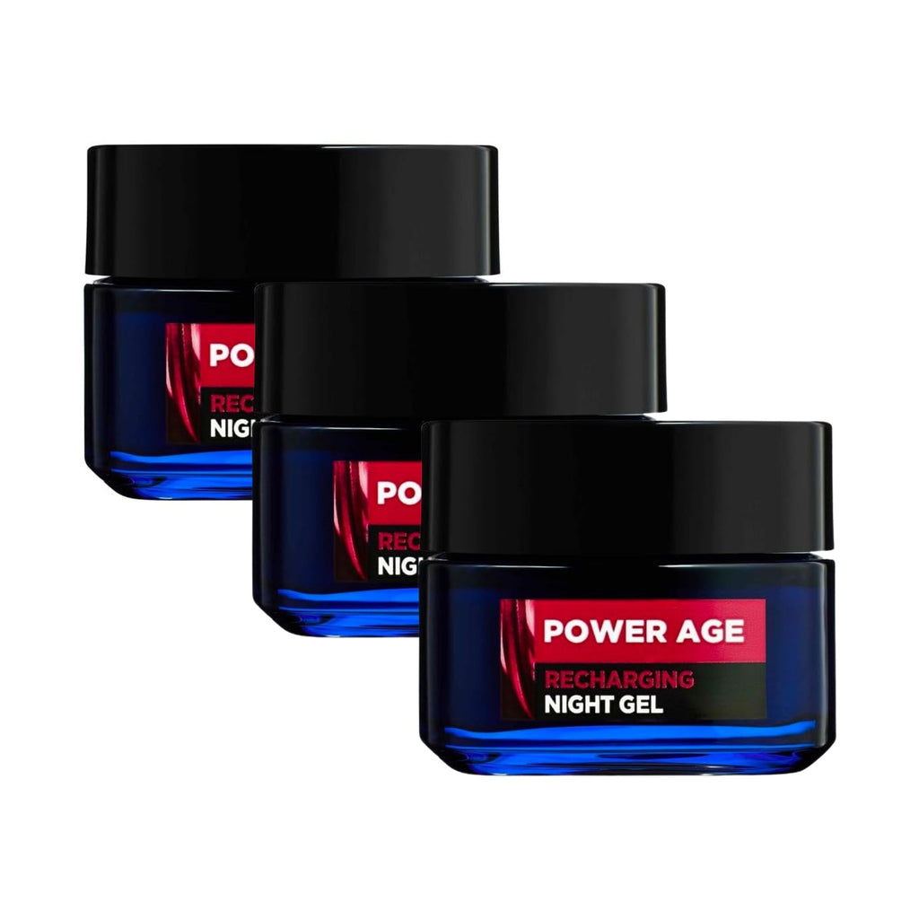 LOreal 50mL Men Night Power Age Recharging Gel x3