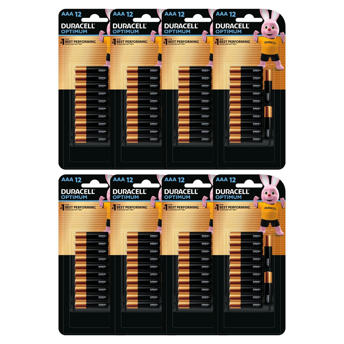 Duracell Optimum AAA Batteries 12pk x8