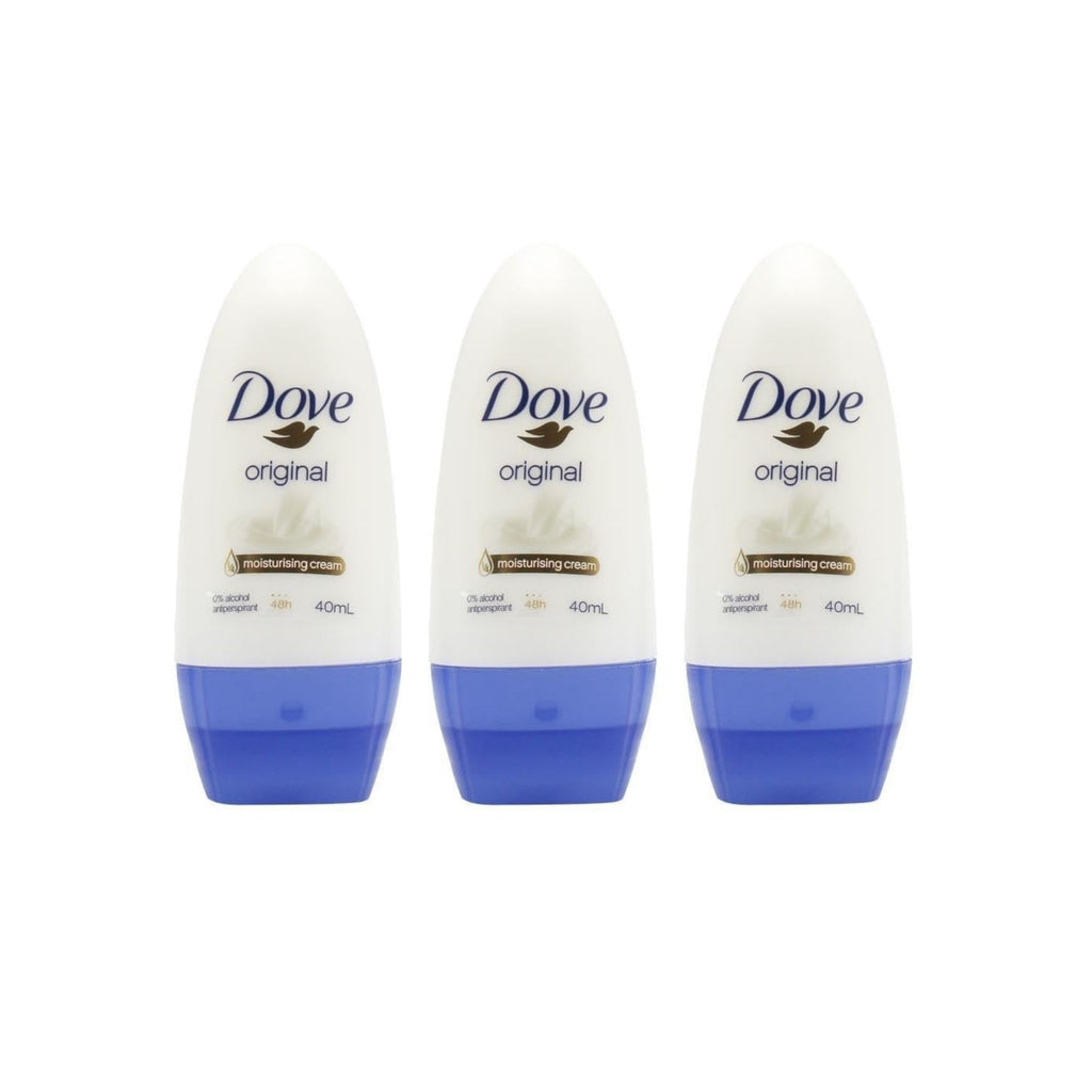 Dove 40mL 48HR Roll On Deodorant Original x3