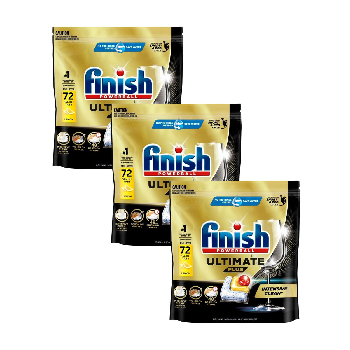 Finish Ultimate Plus x 216 Lemon Dishwasher Tablets