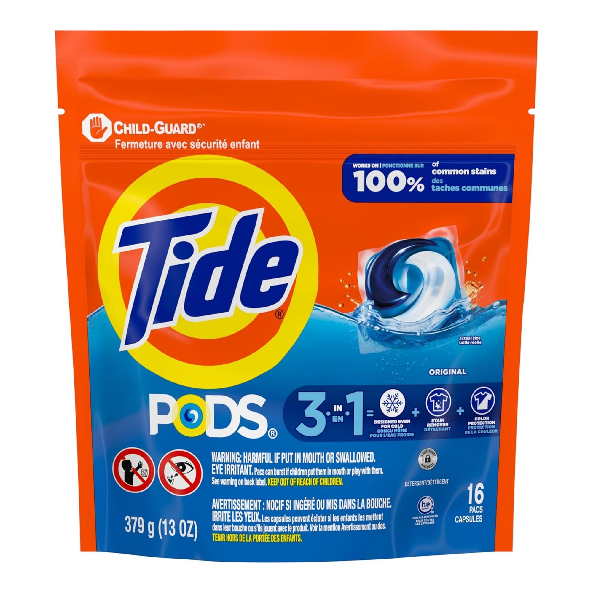 Tide 3 in 1 Original x 16 Laundry Pods