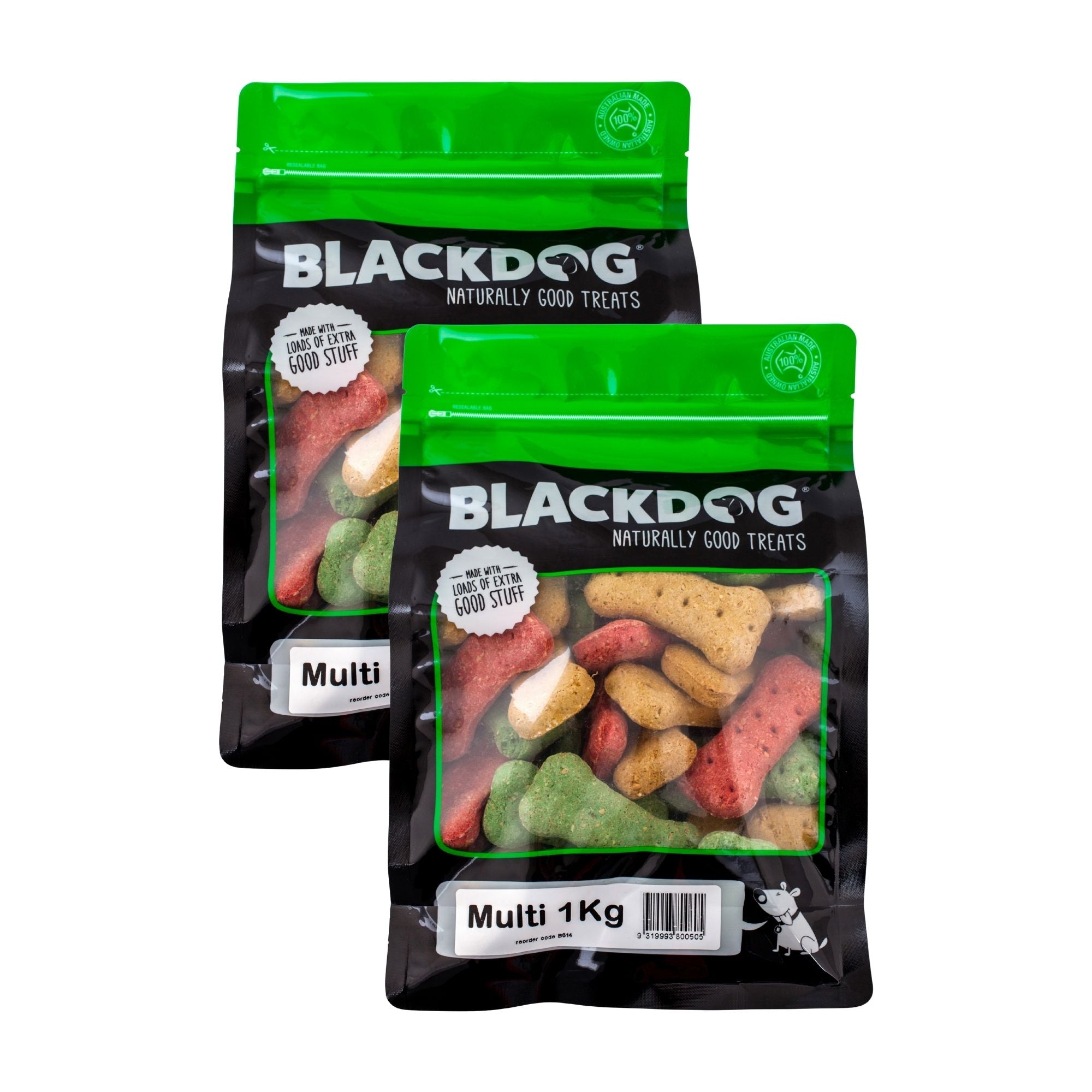 Blackdog Multi-Flavoured Biscuits 1kg x 2pk