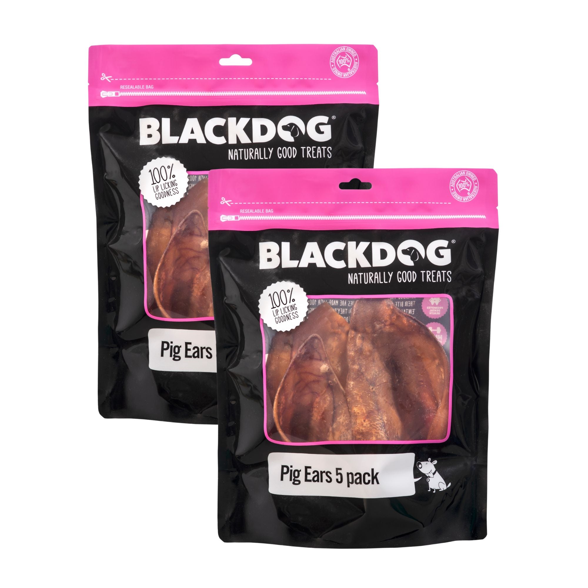 Blackdog Pig Ears 5 Pack x 2pk