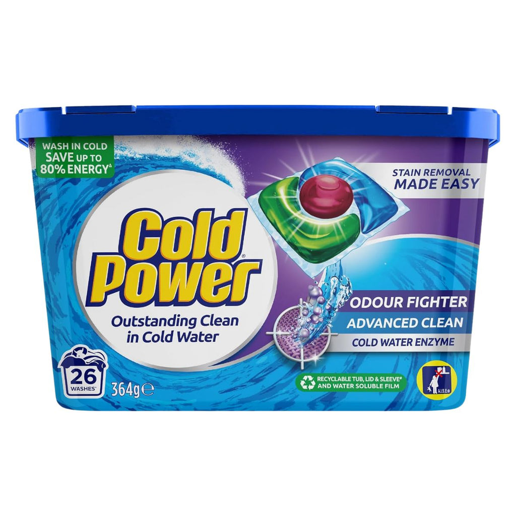 Cold Power Odour Fighter x 26 Laundry Detergent Capsules