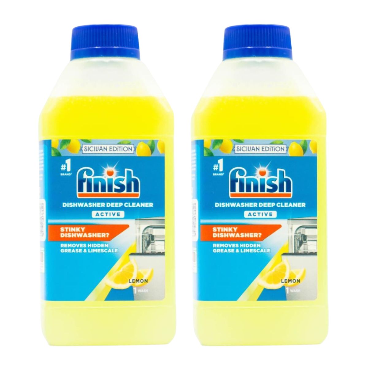 Finish 250ml Dishwasher Cleaner Lemon x2