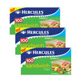 Hercules Sandwich Bags 100pk x3