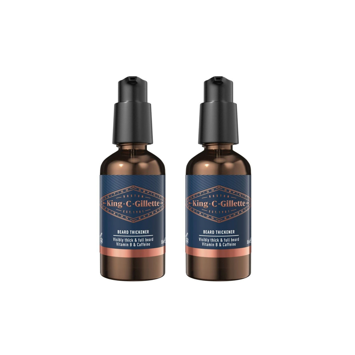 King C Gillette 50ml Beard Thickener x2
