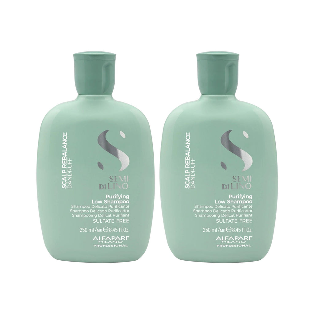 Alfaparf Milano 250ml Semi Di Lino Scalp Rebalance Balancing Low Shampoo x2