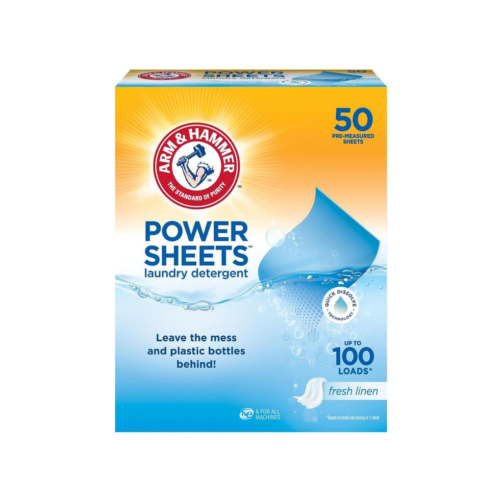 Arm & Hammer Laundry Detergent Power Sheets 50pk