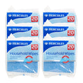 Hercules Domestic Wipes 20pk x6