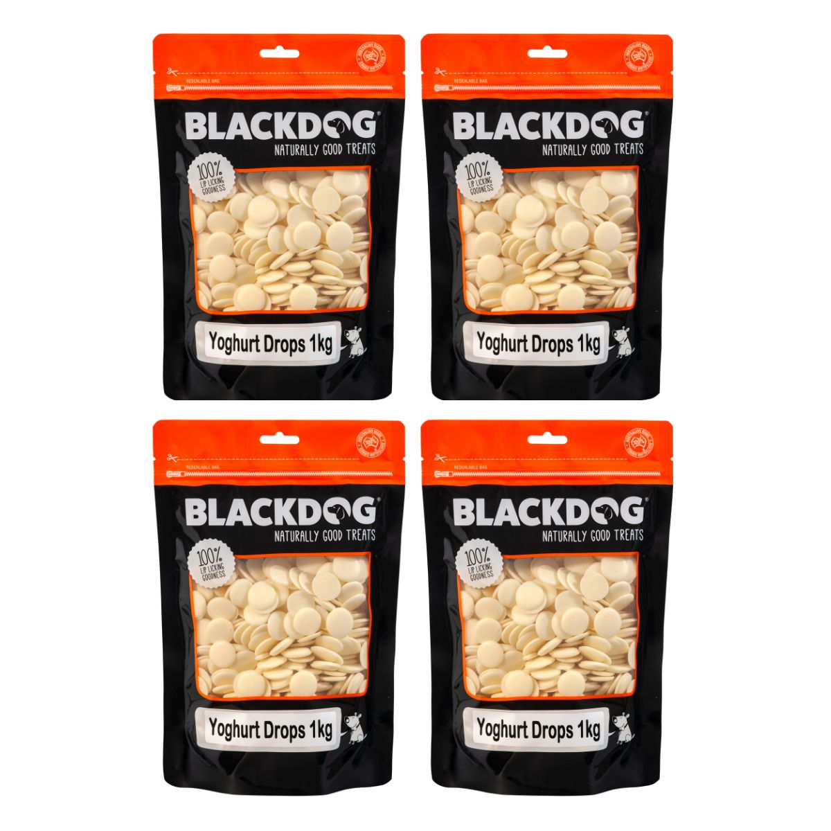 Blackdog Yoghurt Drops 1kg x4
