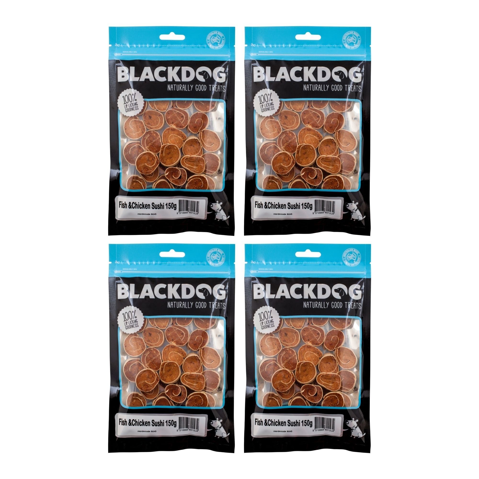 Blackdog Fish & Chicken Sushi 150g x 4pk