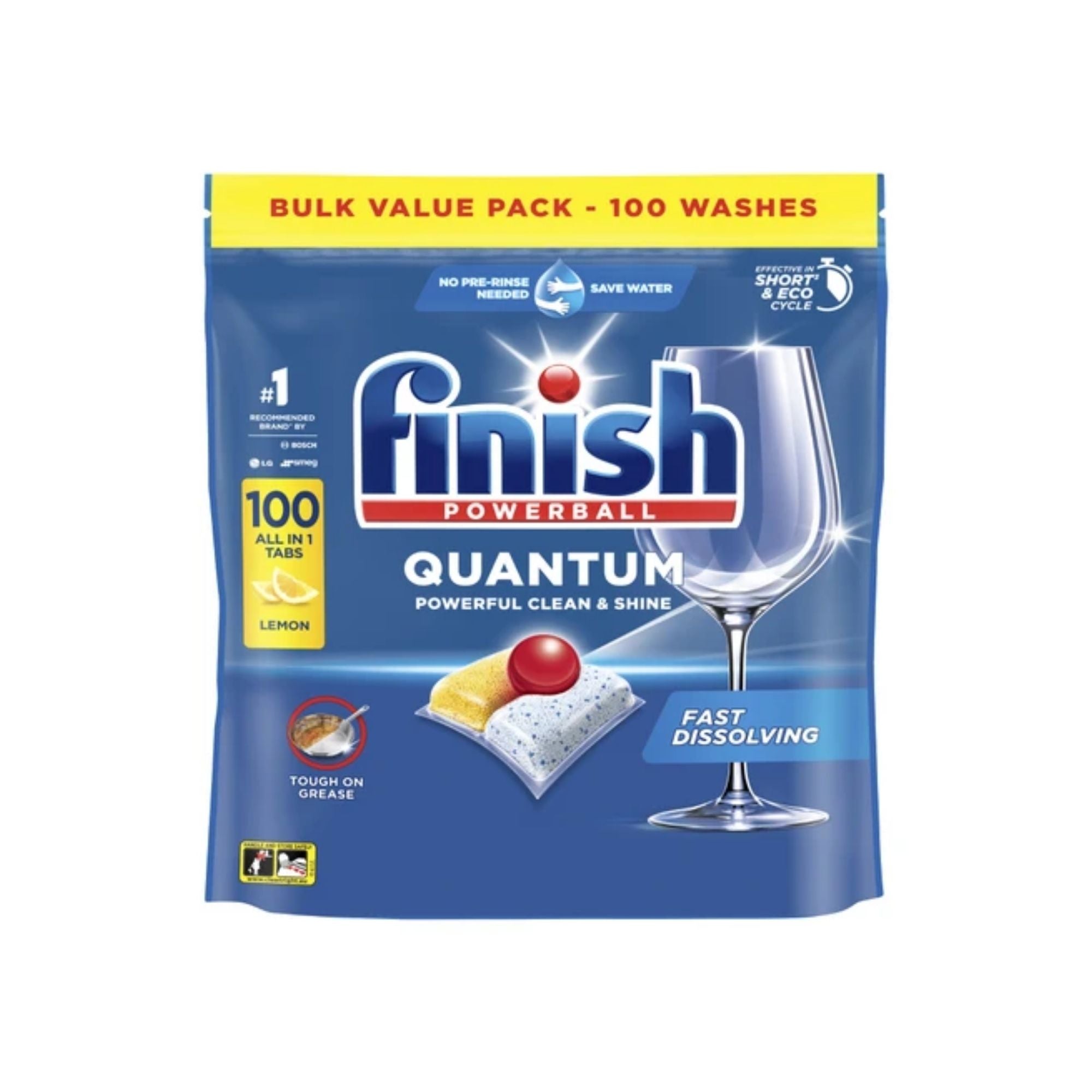 Finish Quantum Lemon x 100 Dishwasher Tablets