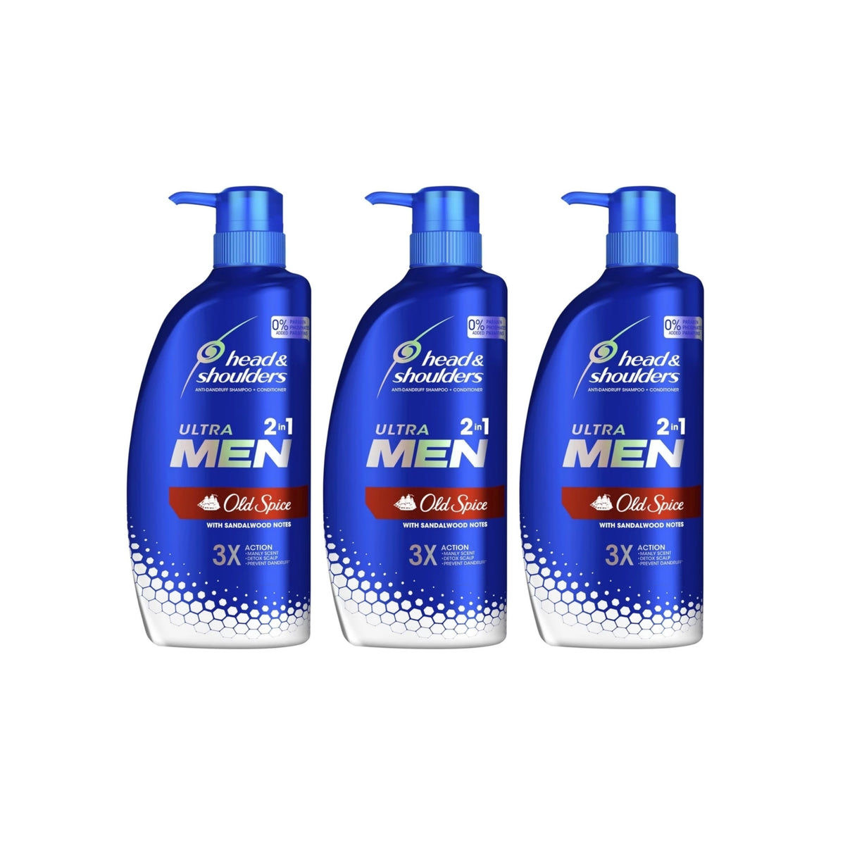 Head & Shoulders 550ml Ultra Old Spice  Shampoo & Conditioner x3