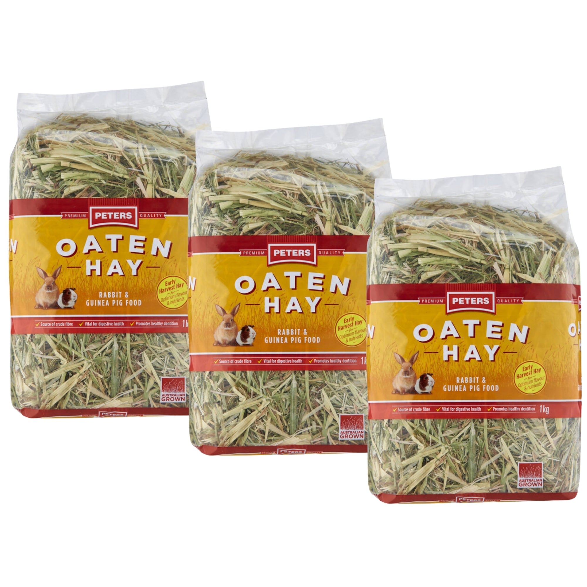 Peters Oaten Hay 1kg x3