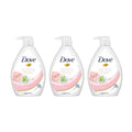 Dove 1L Soothing Rose & Aloe Vera Body Wash x3