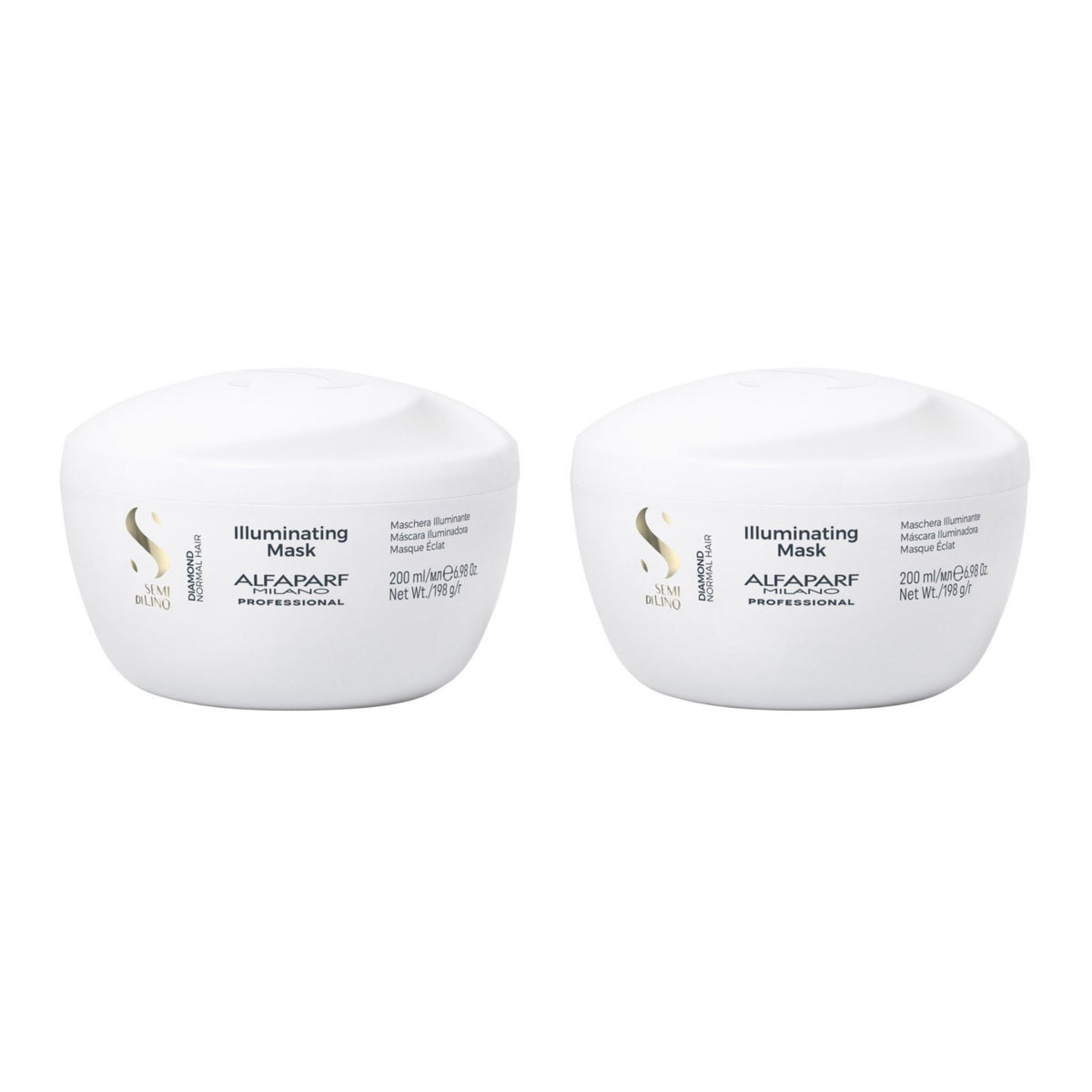 Alfaparf Milano 200ml Semi Di Lino Diamond Illuminating Mask x2