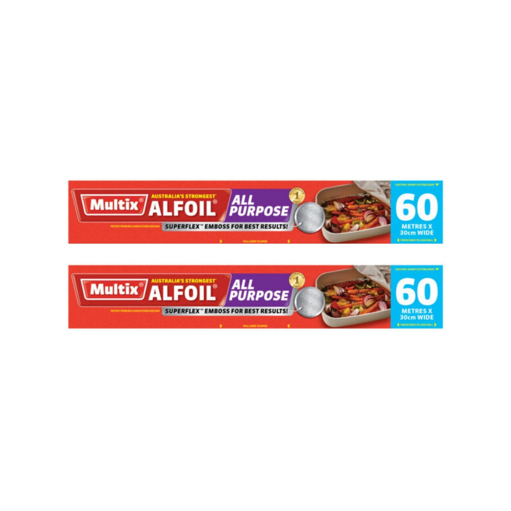Multix 60m x 30cm Aluminium Foil x2