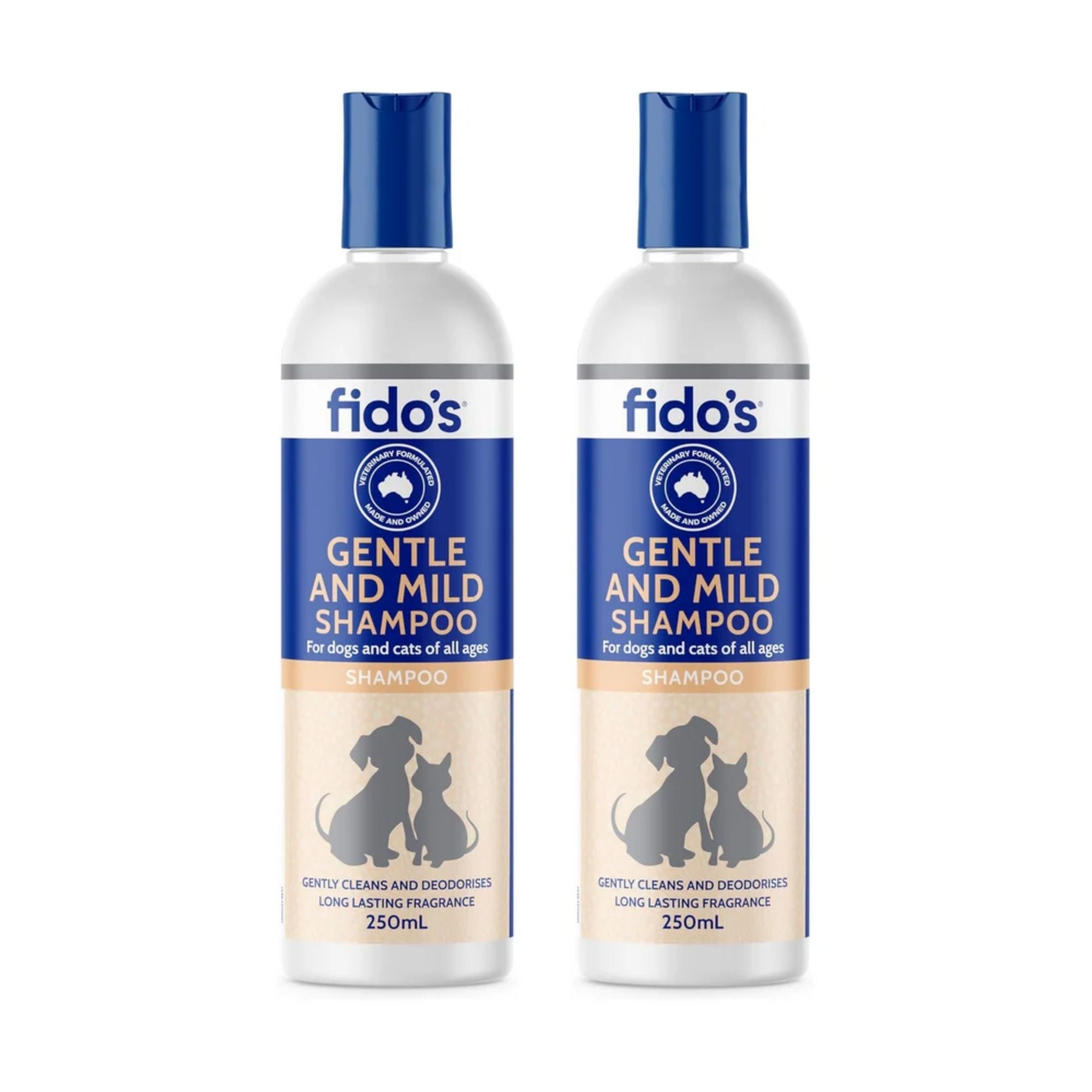 Fidos 250ml Gentle & Mild Shampoo x2