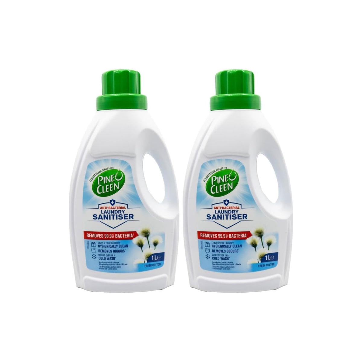 Pine O Clean 1L Anti Bacterial Fresh Cotton Laundry Sanitiser x2