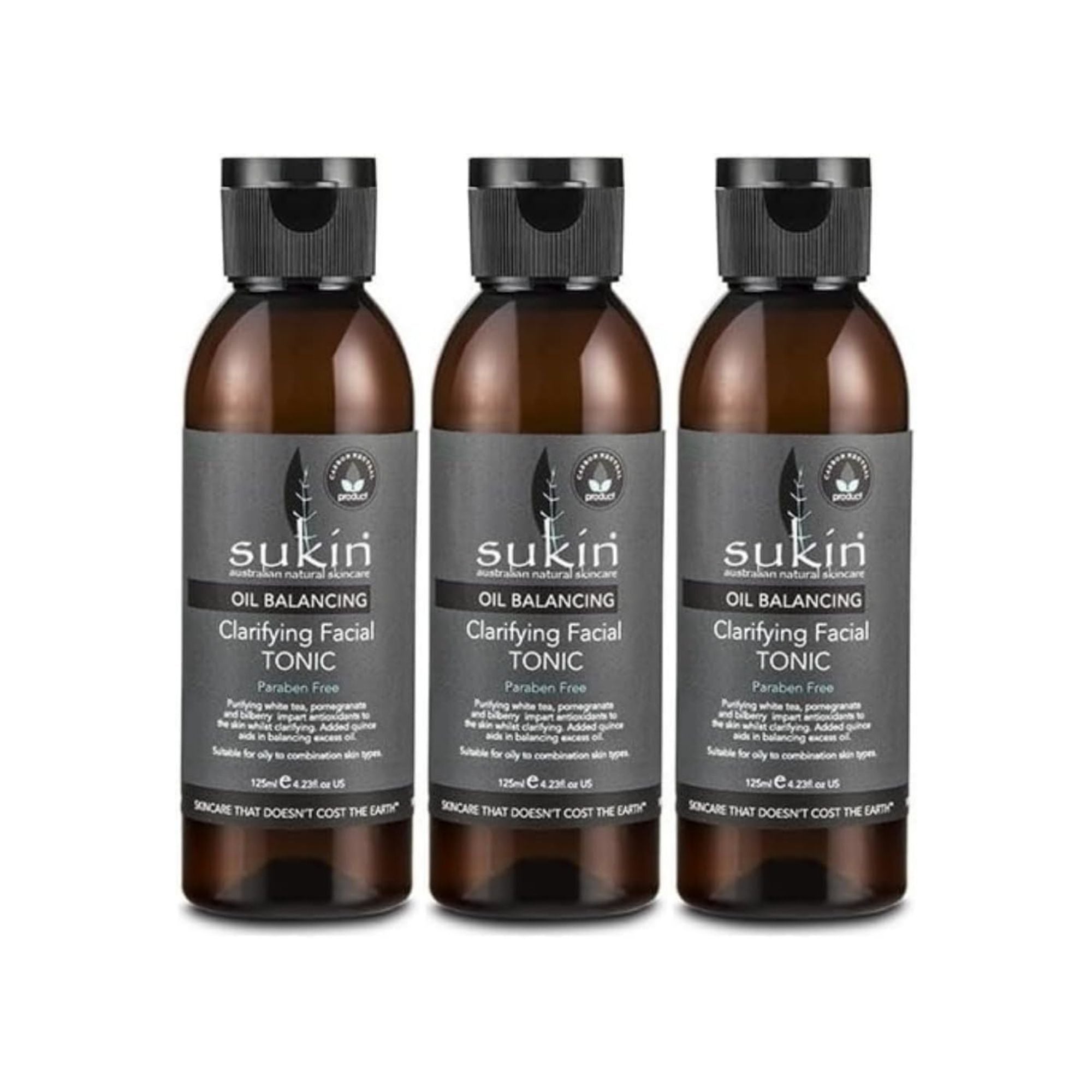Sukin 125mL Clarifying Facial Tonic x3