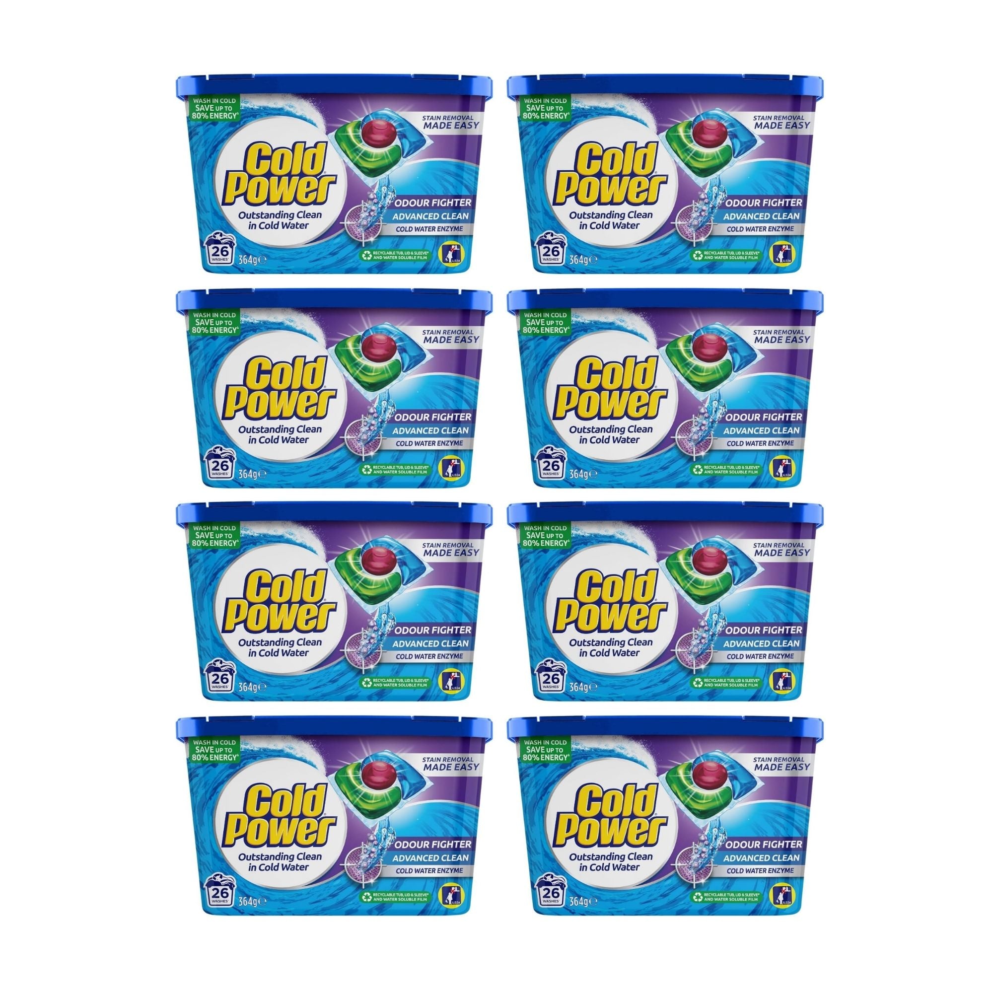 Cold Power Odour Fighter x 208 Laundry Detergent Capsules