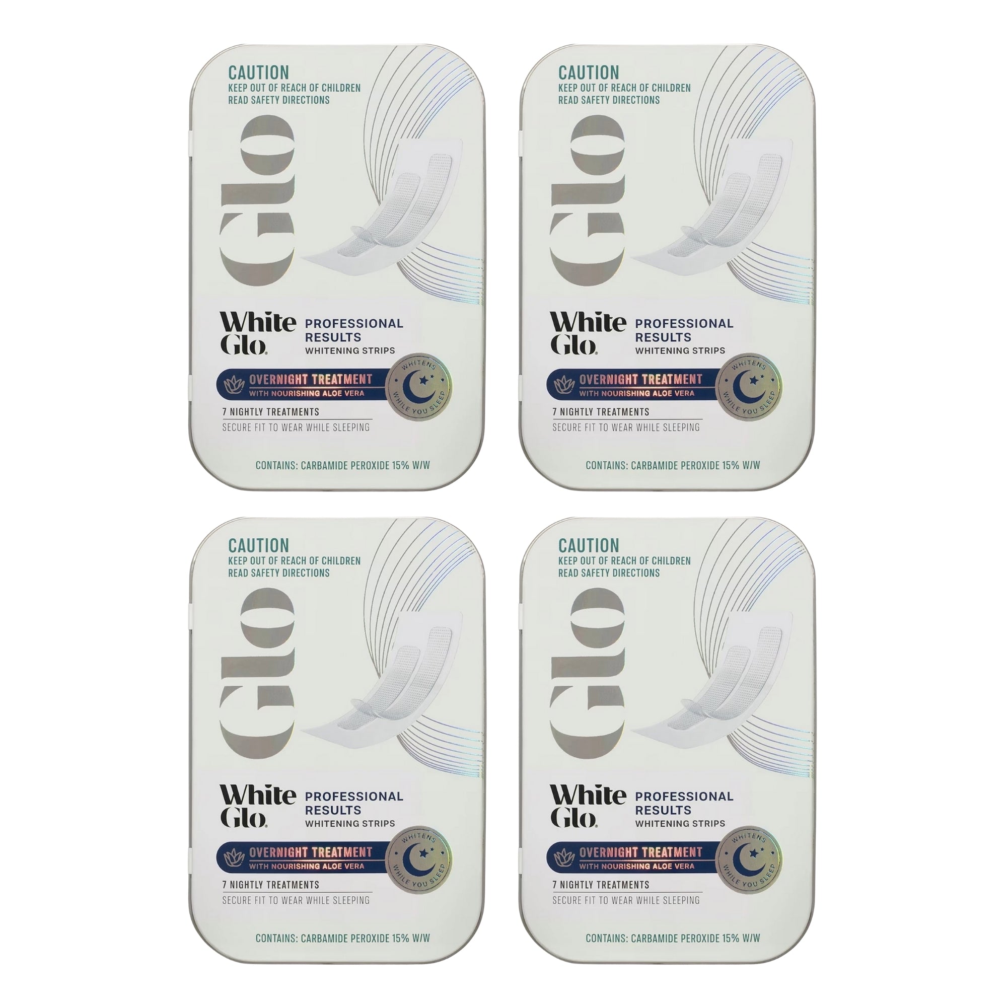 WhiteGlo Overnight Treatment Strips x4