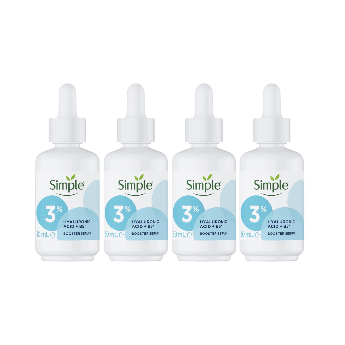 4x Simple Booster Serum 3% Hyaluronic Acid and B5