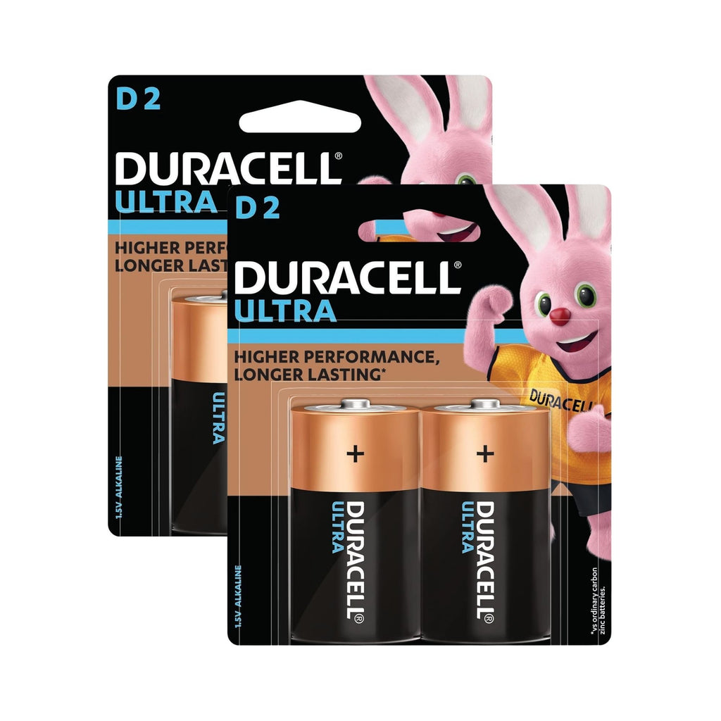 Duracell Ultra D Batteries 2pk x2